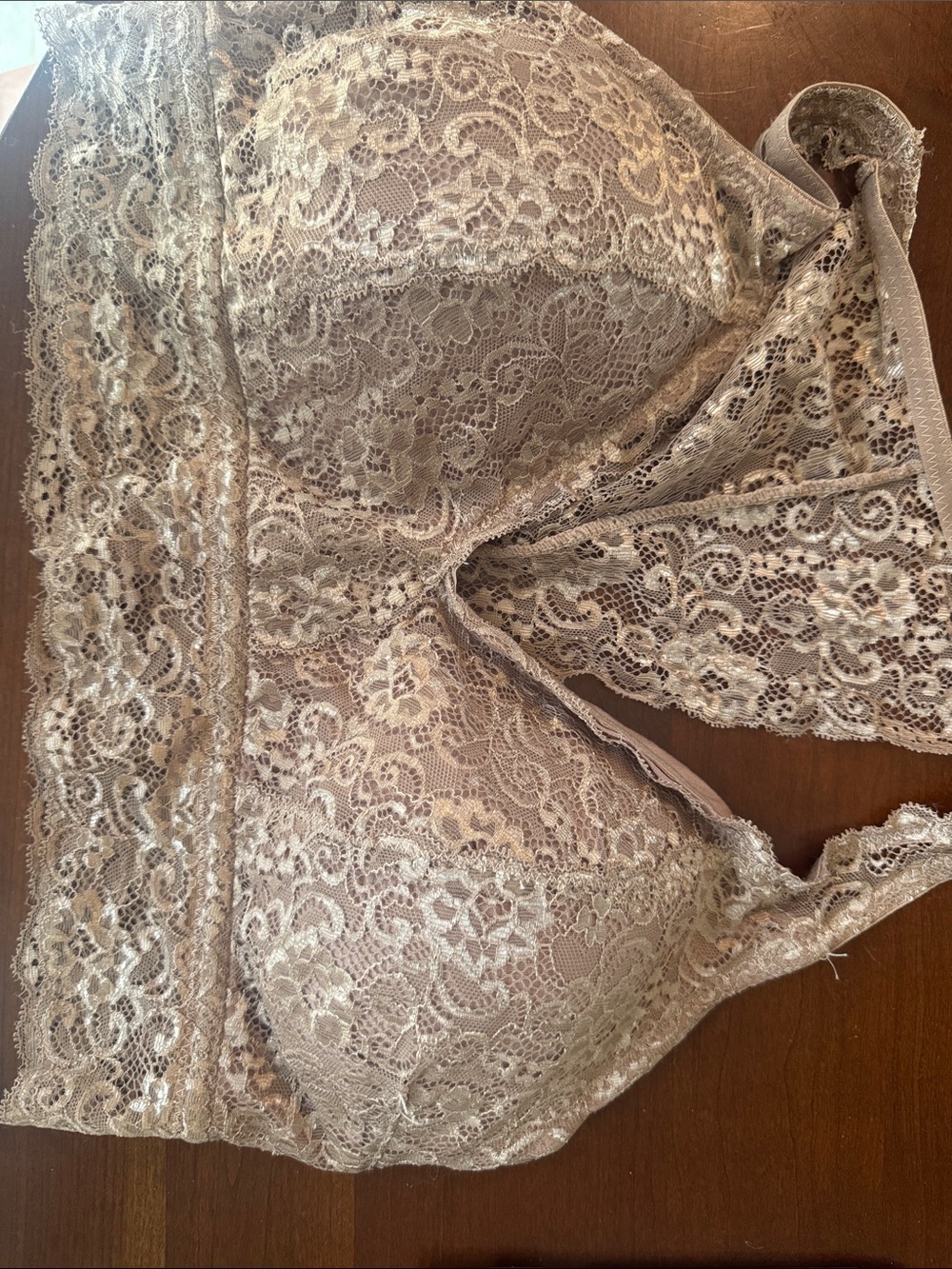 Stretch Lace Bralette in Light Taupe - Soft Support Women's Intimates